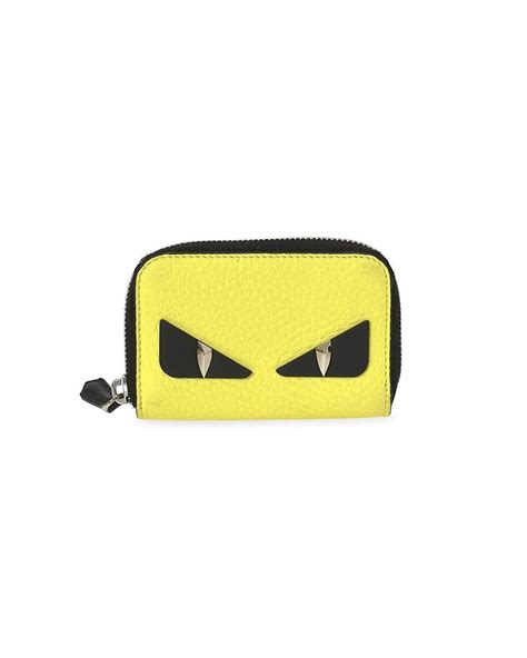 Fendi Monster Eyes Leather Zip